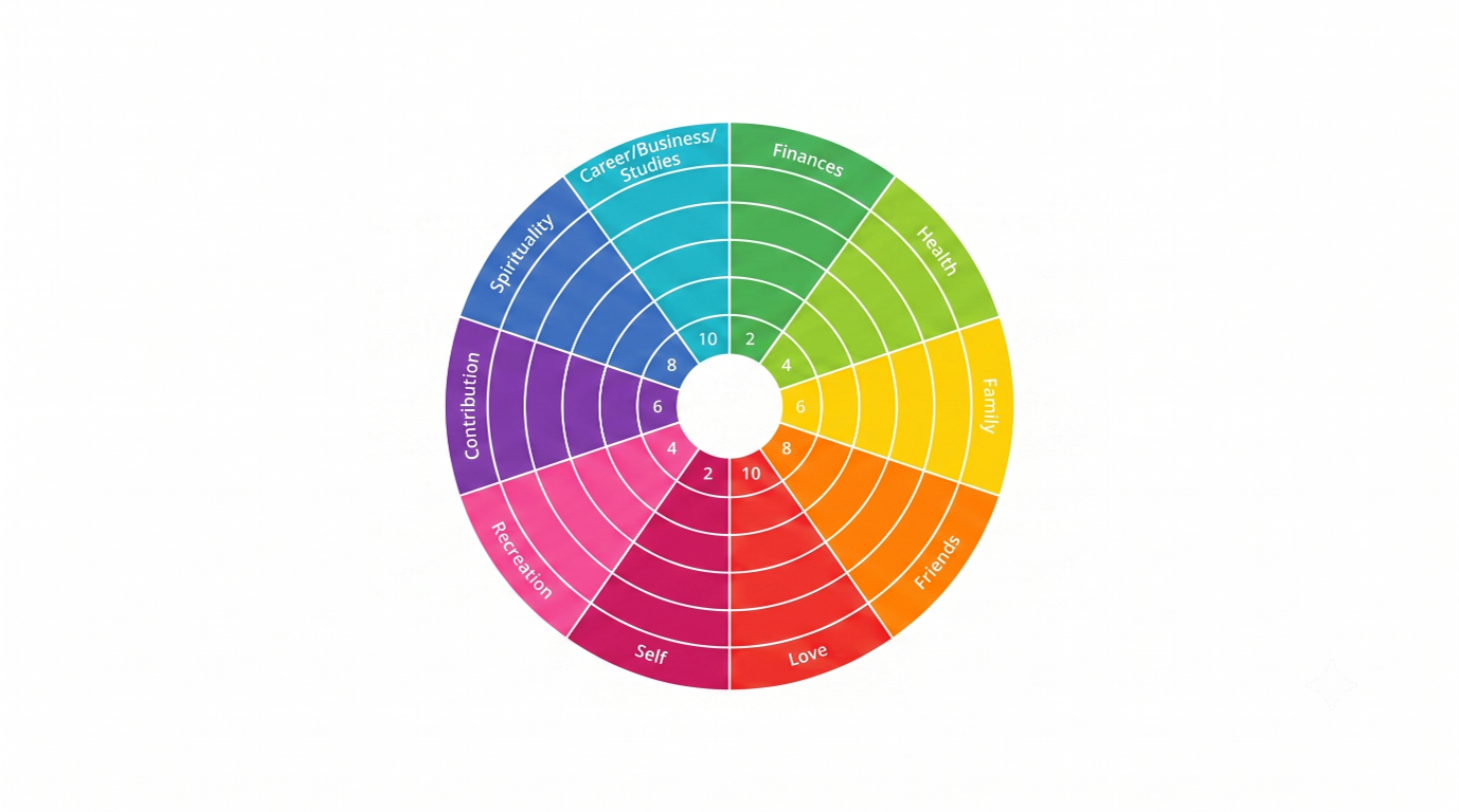 My Life Wheel &mdash; balanced life across all areas